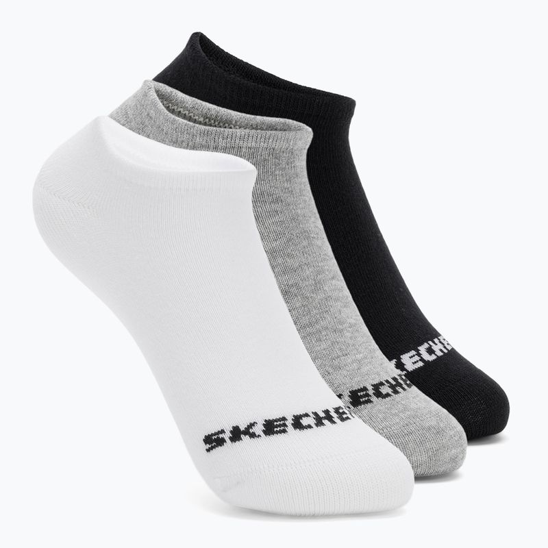 Шкарпетки дитячі SKECHERS Non Terry No Show 3 пари white/grey