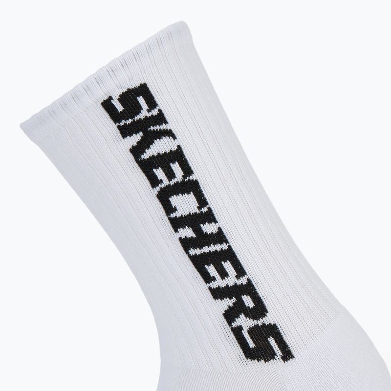 Шкарпетки чоловічі SKECHERS 1/2 Terry Crew 3 пари white/black 4