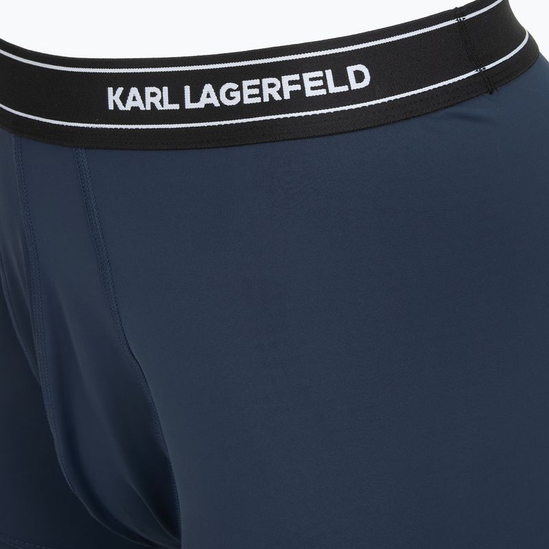 Труси чоловічі KARL LAGERFELD Stripe Logo Micro Trunk 3 пари mood indigo 4