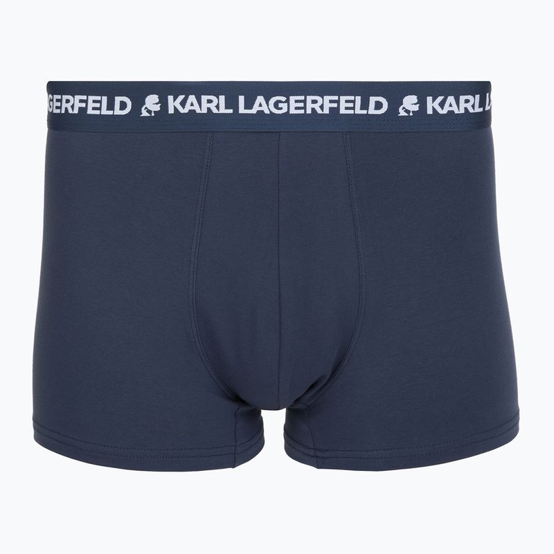 Труси чоловічі KARL LAGERFELD Logo Trunk Multiband 3 пари dark sea/indigo/blue 3