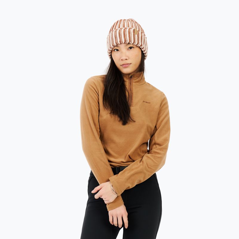 Кофта жіноча Protest PRTRemutez 1/4 Zip Active teddy brown 4