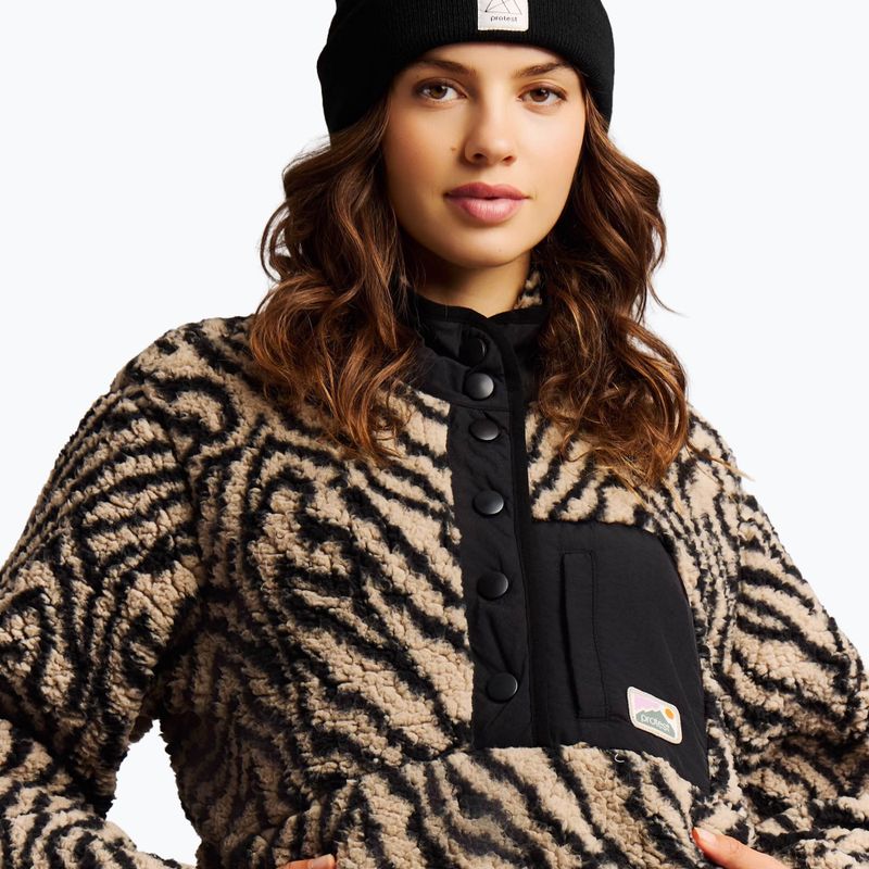 Кофта флісова жіноча Protest PRTJosey 1/4 Button bamboobeige 5
