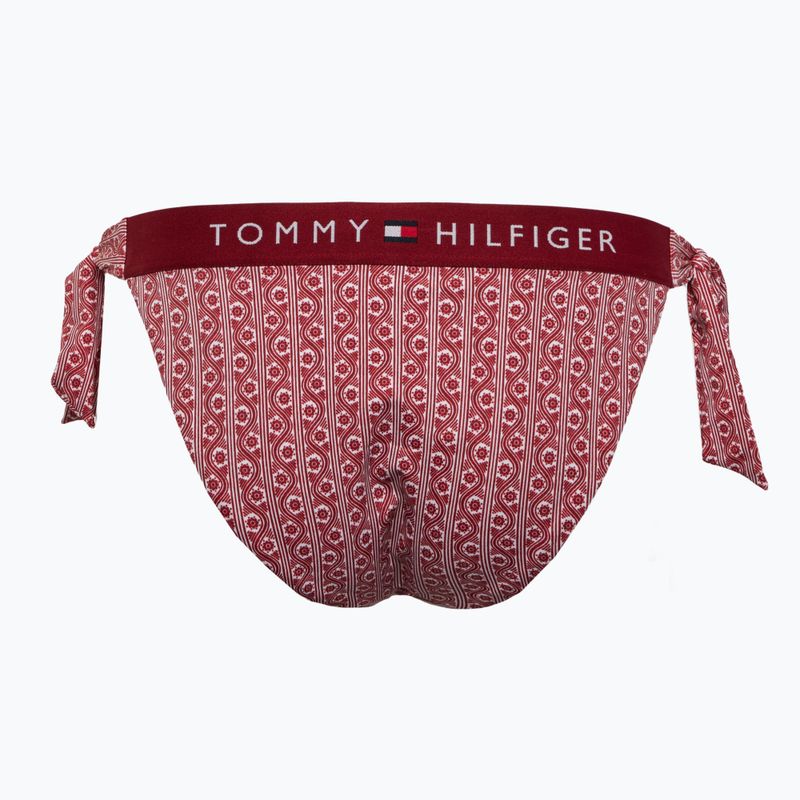 Нижня частина купальника Tommy Hilfiger Cheeky Side Tie Bikini Print floral stripe regatta red 2