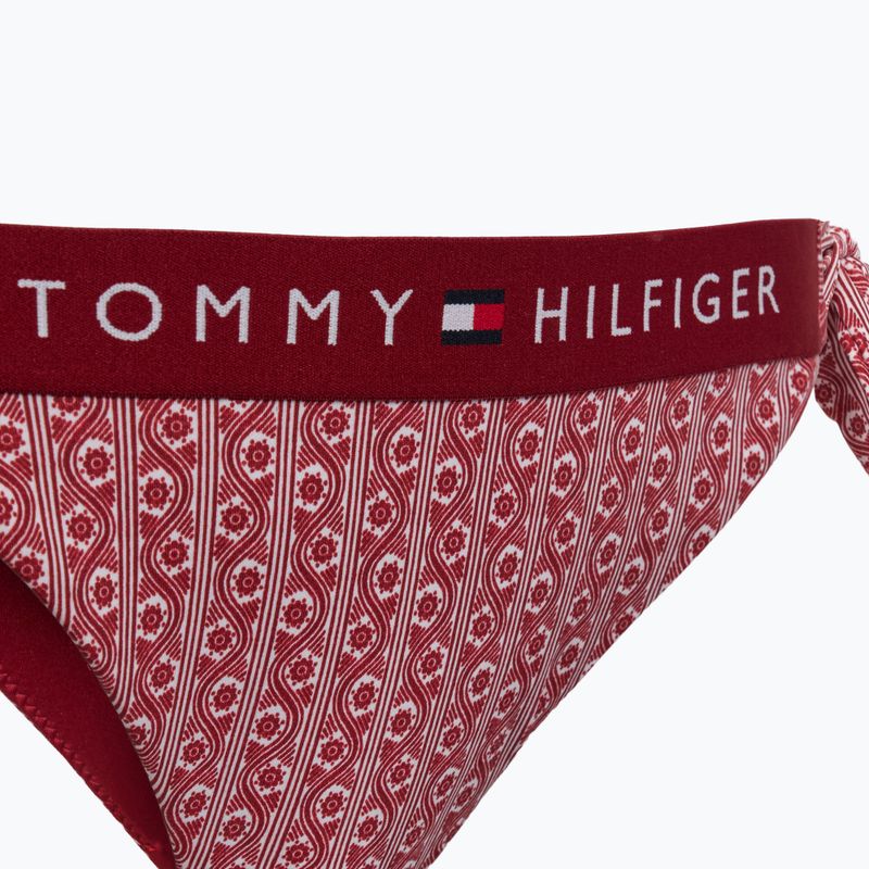 Нижня частина купальника Tommy Hilfiger Cheeky Side Tie Bikini Print floral stripe regatta red 3