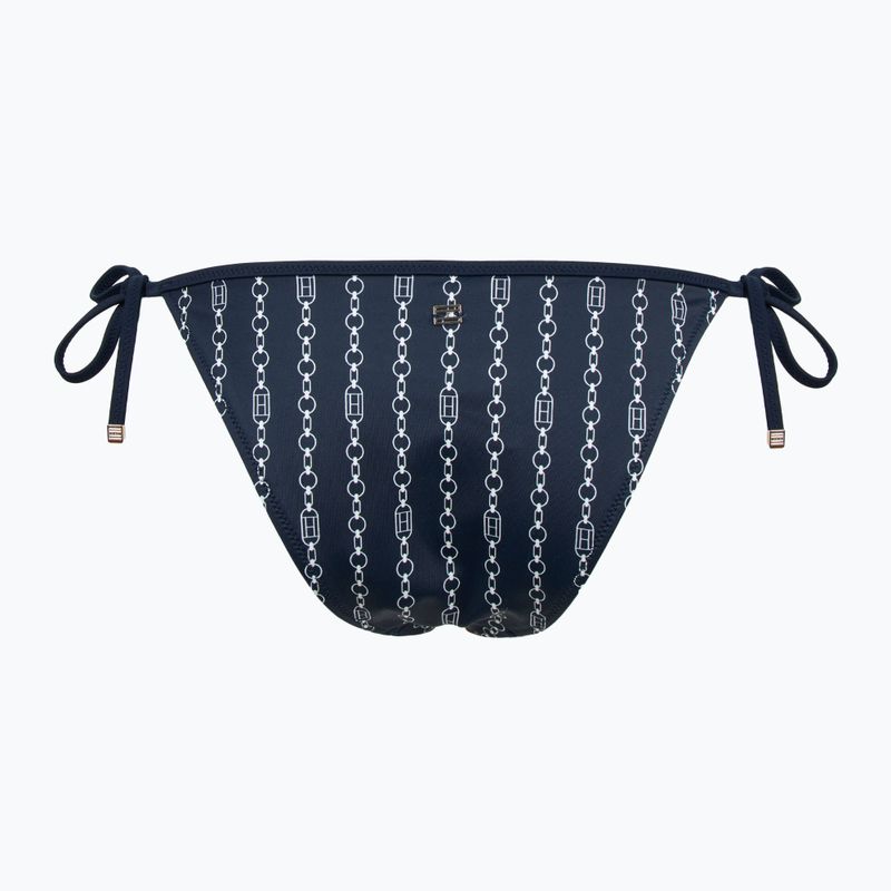 Нижня частина купальника Tommy Hilfiger Cheeky String Side Tie Print flag chain dark night navy 2