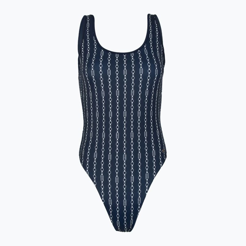 Купальник суцільний жіночий Tommy Hilfiger One Piece Print (Ext) flag chain dark night navy