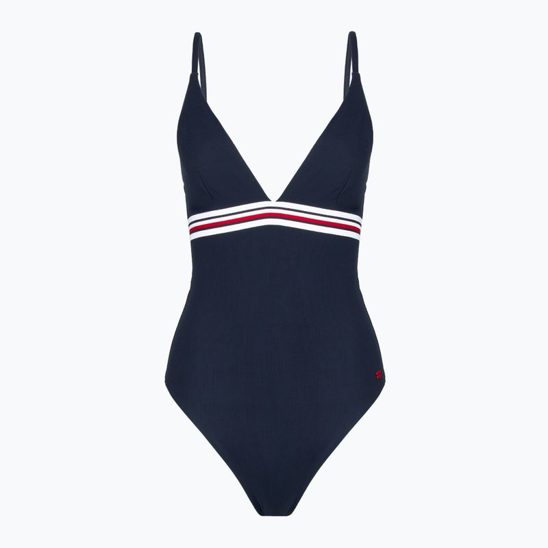 Купальник суцільний жіночий Tommy Hilfiger Triangle One Piece Rp Ext dark night navy