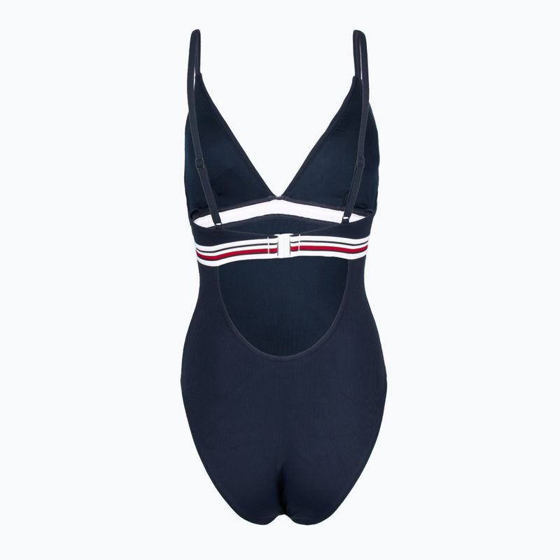 Купальник суцільний жіночий Tommy Hilfiger Triangle One Piece Rp Ext dark night navy 2