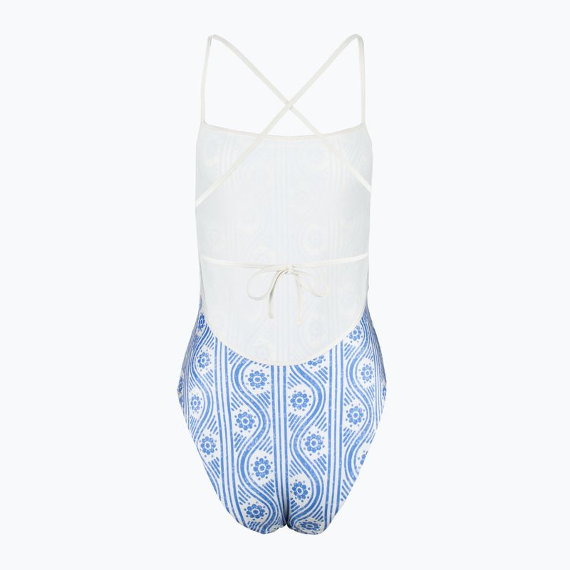 Купальник суцільний жіночий Tommy Hilfiger Straight Neck Print floral stripe blue spell 2