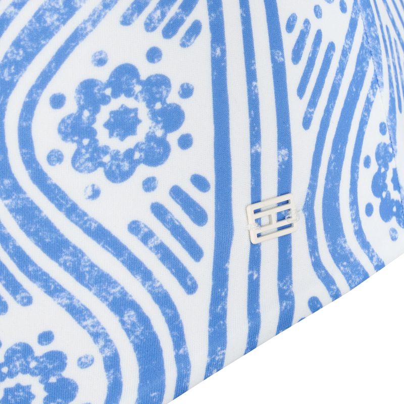Купальник суцільний жіночий Tommy Hilfiger Straight Neck Print floral stripe blue spell 4