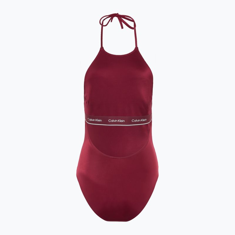 Купальник суцільний жіночий Calvin Klein KW0KW02733 High Neck - RP plum gaze 2