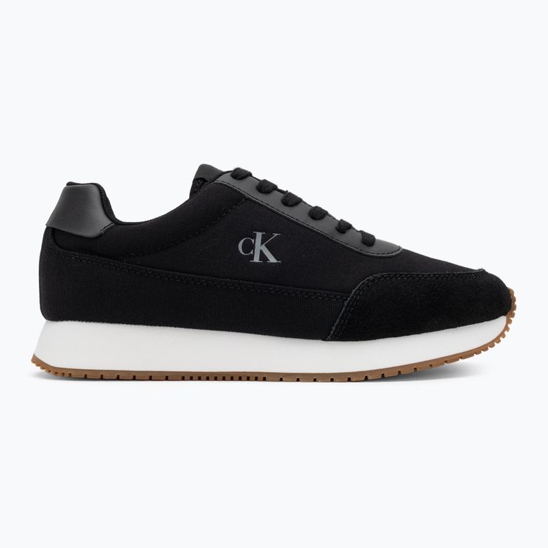 Кросівки жіночі Calvin Klein YW0YW01888 Retro Runner Low Laceup Canvas black/bright white 2