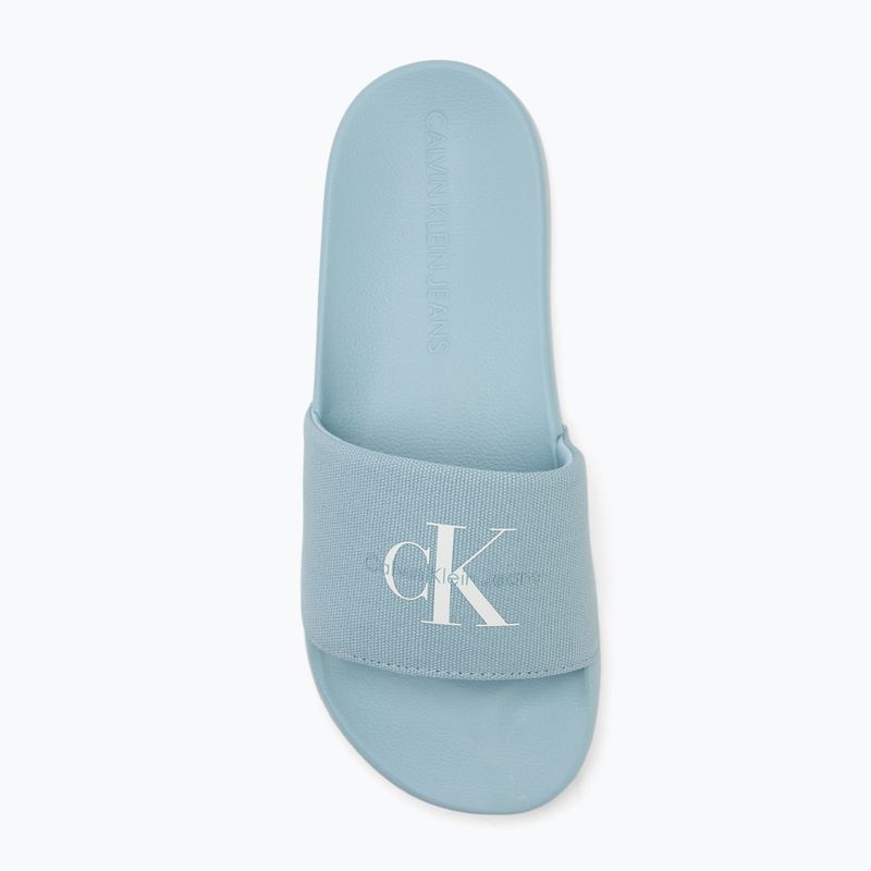 Шльопанці жіночі Calvin Klein YW0YW01835 Slide Monogram Wn triple cloud blue 5