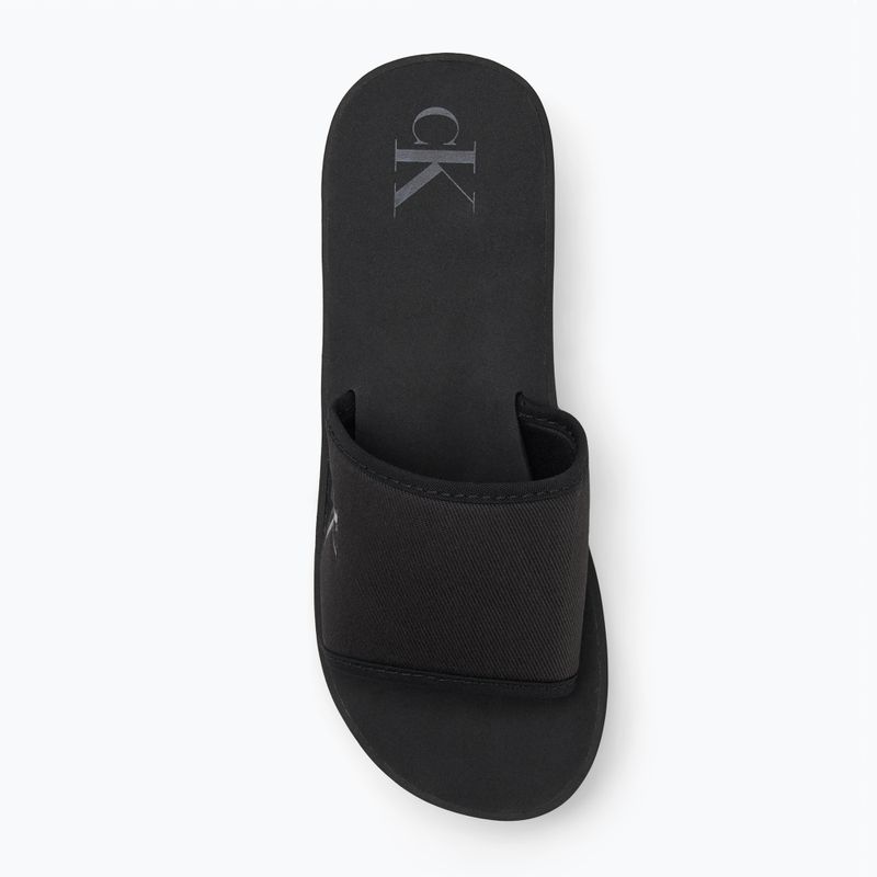 Шльопанці жіночі Calvin Klein YW0YW01725 Beach Wedge Slide Canvas triple black 5