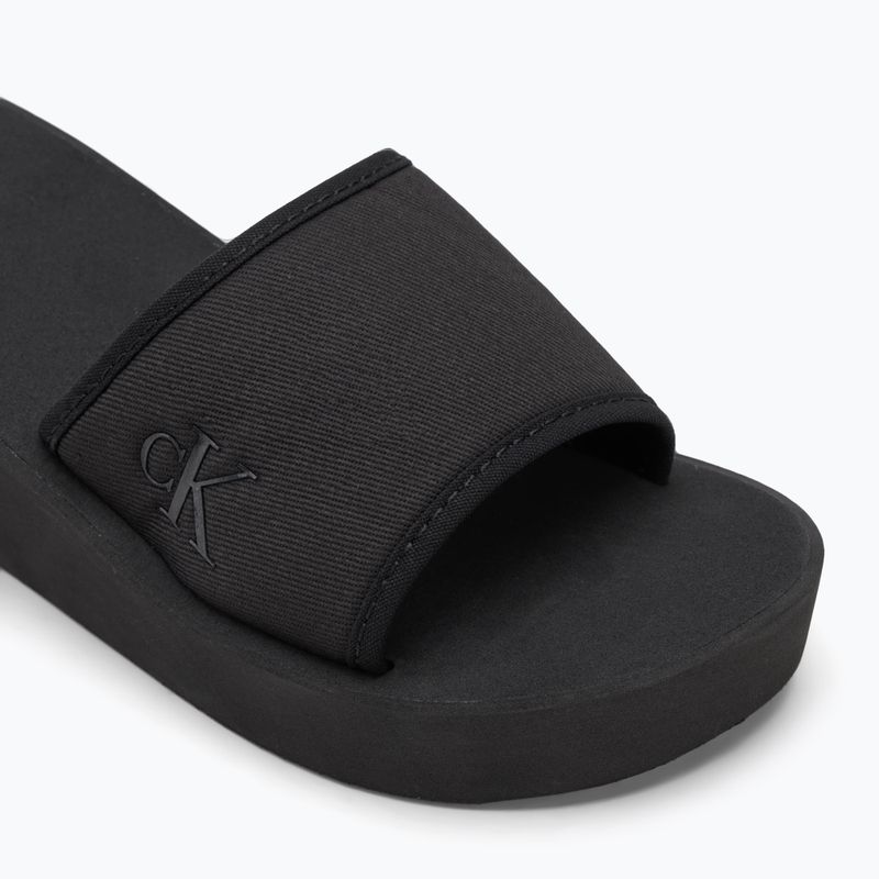 Шльопанці жіночі Calvin Klein YW0YW01725 Beach Wedge Slide Canvas triple black 7