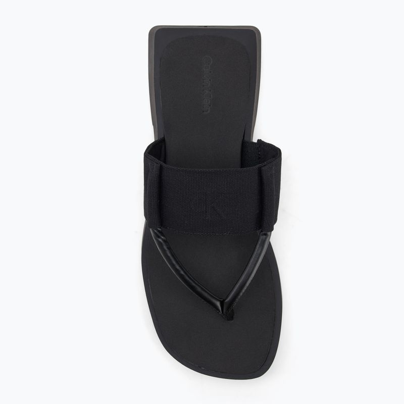 Жіночі шльопанці Calvin Klein YW0YW01717 Square Low Wedge Sandal Rope потрійний чорний 5
