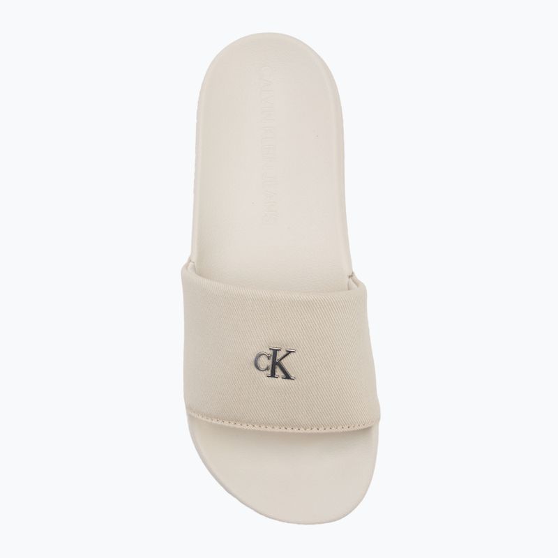Шльопанці жіночі Calvin Klein YW0YW01713 Slide Monogram Hardware turtle dove 5