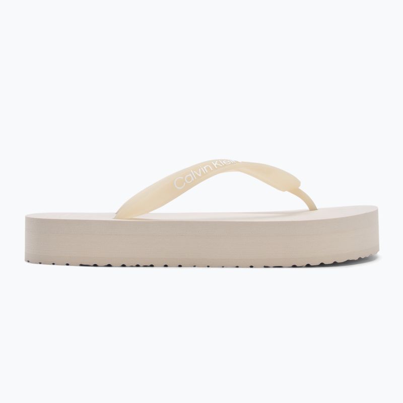 В'єтнамки жіночі Calvin Klein YW0YW01830 Beach Sandal Flatform Tpu eggshell/bright white 2