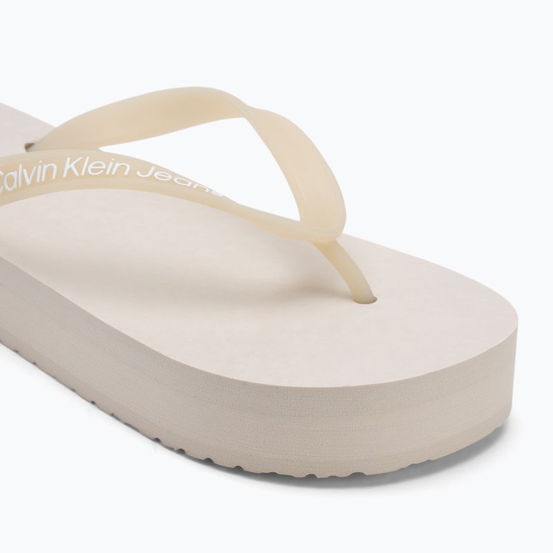 В'єтнамки жіночі Calvin Klein YW0YW01830 Beach Sandal Flatform Tpu eggshell/bright white 7