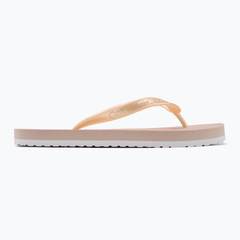 В'єтнамки жіночі Calvin Klein YW0YW01720 Thong+ Tpu Metallic whisper pink/bright white 2