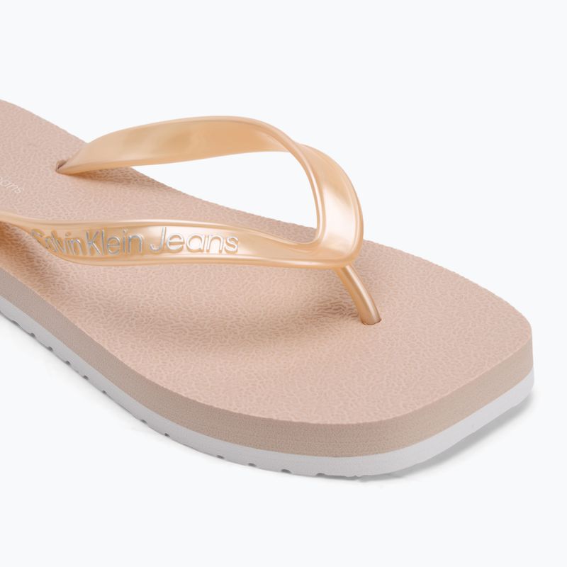 В'єтнамки жіночі Calvin Klein YW0YW01720 Thong+ Tpu Metallic whisper pink/bright white 7