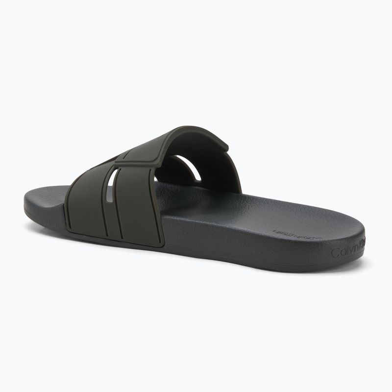 Шльопанці чоловічі Calvin Klein HM0HM01752 Pool Slide Double T dark olive 3