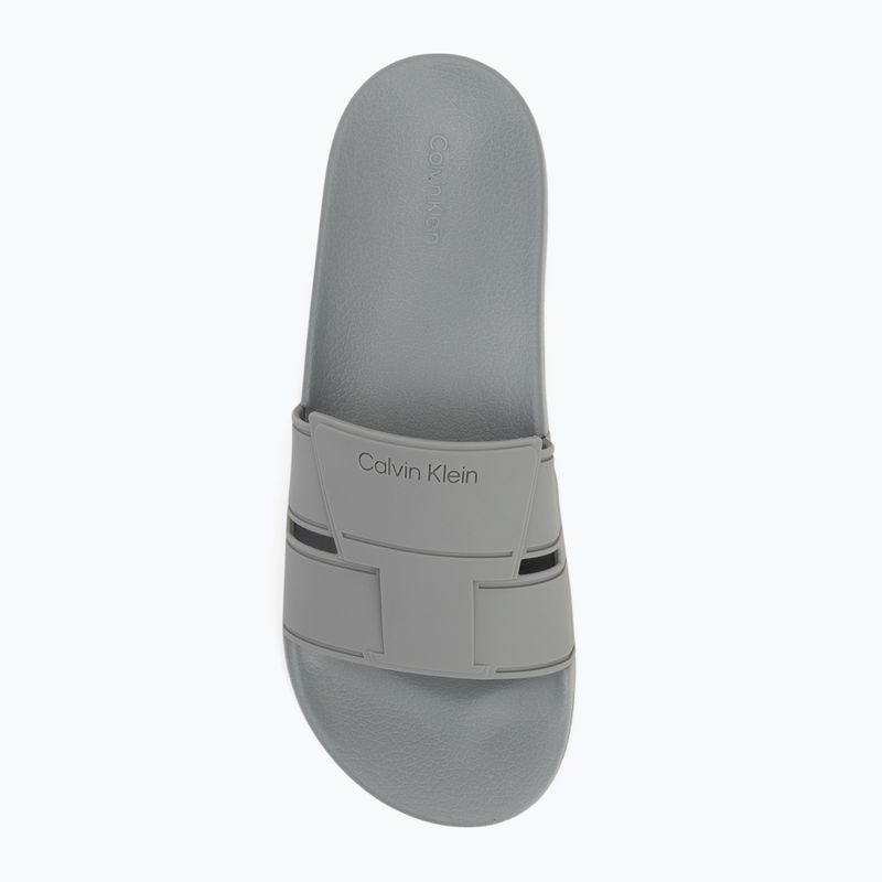 Шльопанці чоловічі Calvin Klein HM0HM01752 Pool Slide Double T granite road 5