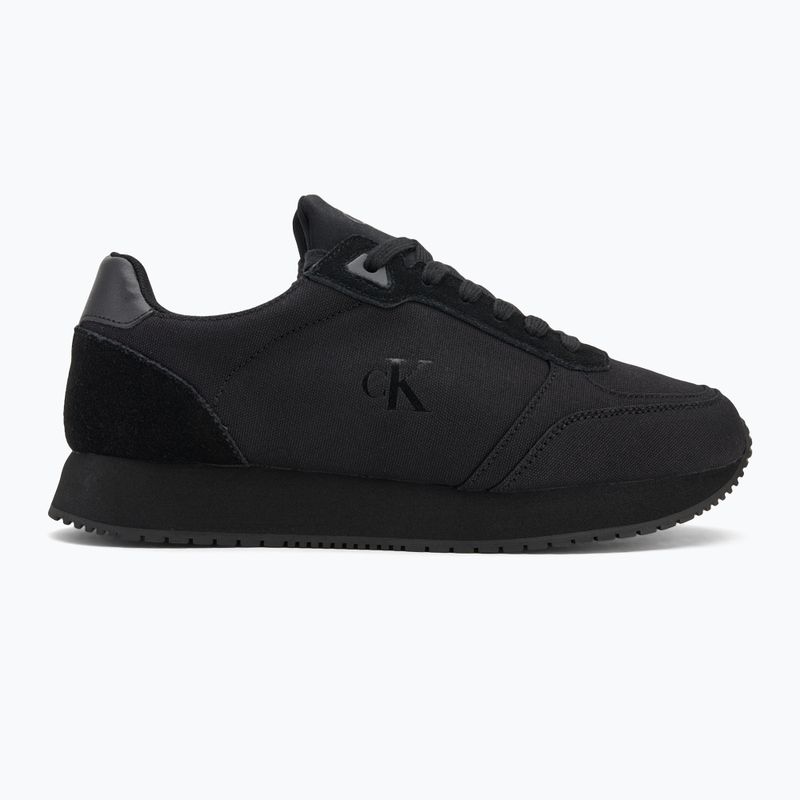 Кросівки чоловічі Calvin Klein YM0YM01217 Runner Sock Laceup Mg Canvas triple black 2