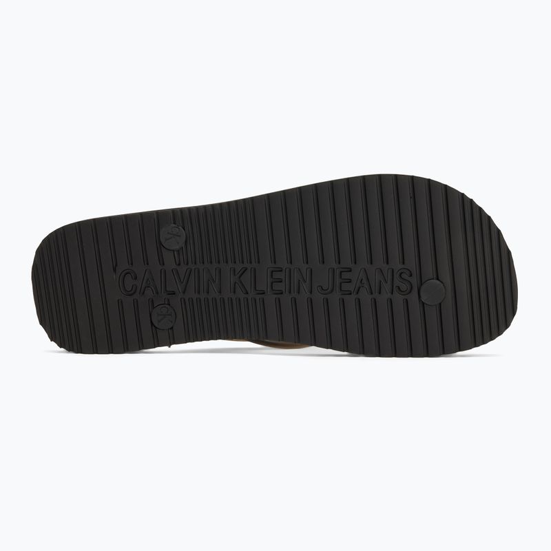 Чоловічі шльопанці Calvin Klein YM0YM01267 Пляжний сандалі Прозорий Tpu чорний / яскраво-білі шльопанці 4
