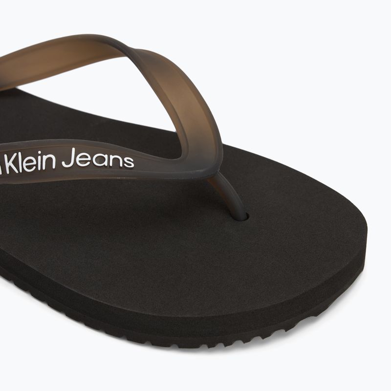 Чоловічі шльопанці Calvin Klein YM0YM01267 Пляжний сандалі Прозорий Tpu чорний / яскраво-білі шльопанці 7