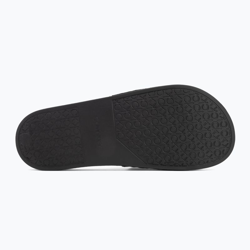 Шльопанці чоловічі Calvin Klein HM0HM01762 Pool Slide Jaq Mono black mono jacquard 4