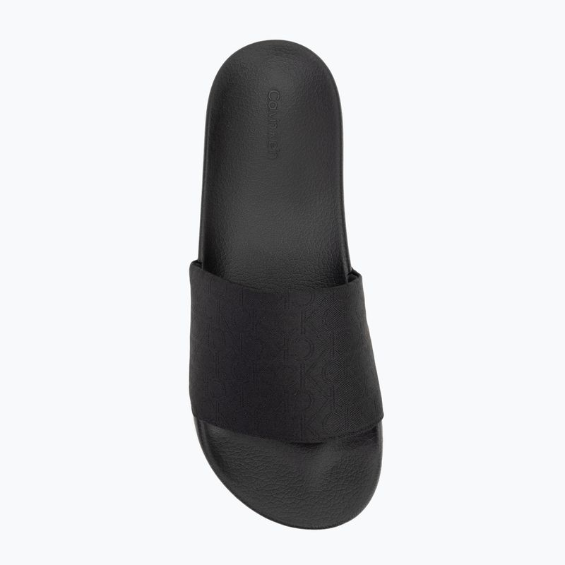 Шльопанці чоловічі Calvin Klein HM0HM01762 Pool Slide Jaq Mono black mono jacquard 5