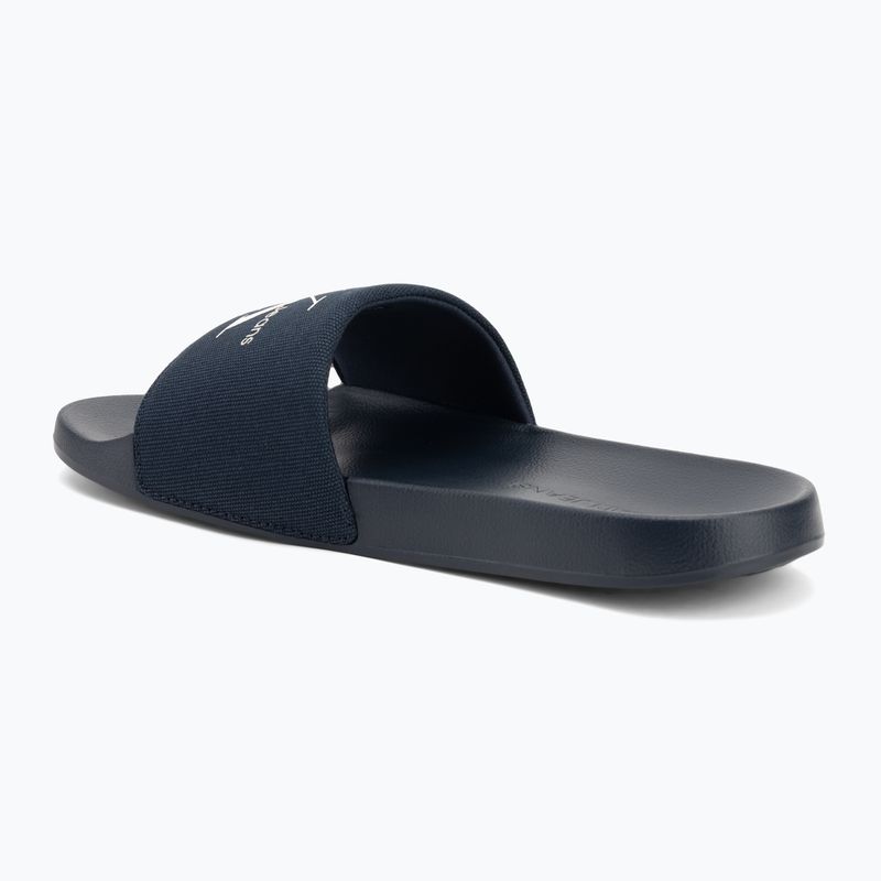 Чоловічі шльопанці Calvin Klein YM0YM01271 Slide Monogram Cv потрійні темно-сині Calvin 3