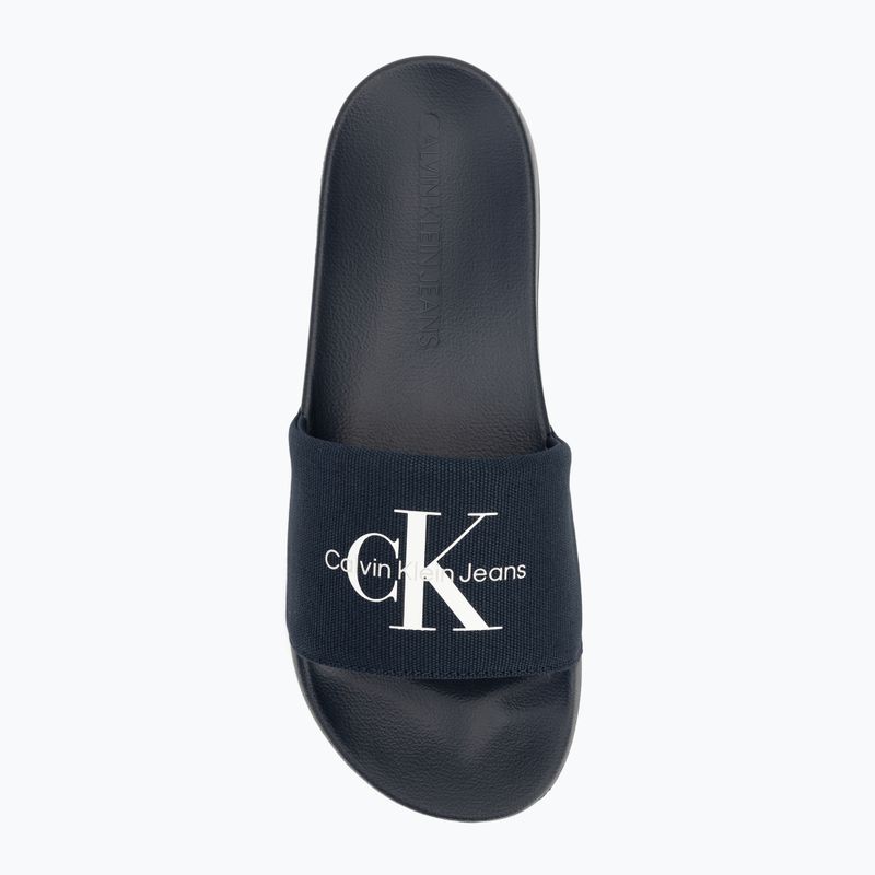 Чоловічі шльопанці Calvin Klein YM0YM01271 Slide Monogram Cv потрійні темно-сині Calvin 5