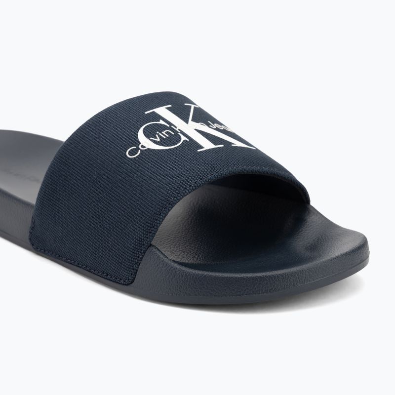 Чоловічі шльопанці Calvin Klein YM0YM01271 Slide Monogram Cv потрійні темно-сині Calvin 7
