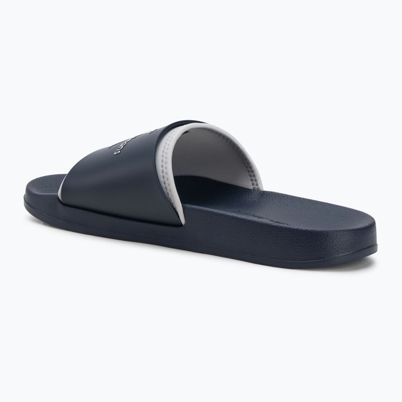 Шльопанці чоловічі Calvin Klein YM0YM00361 Slide Rubber Neoprene Monologo navy/oyster mushroom 3
