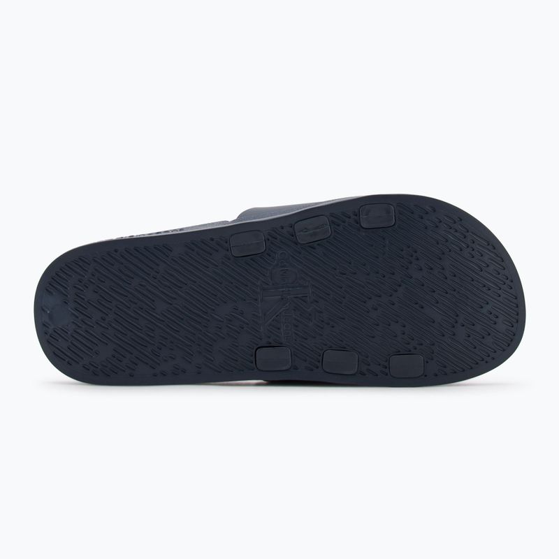 Шльопанці чоловічі Calvin Klein YM0YM00361 Slide Rubber Neoprene Monologo navy/oyster mushroom 4