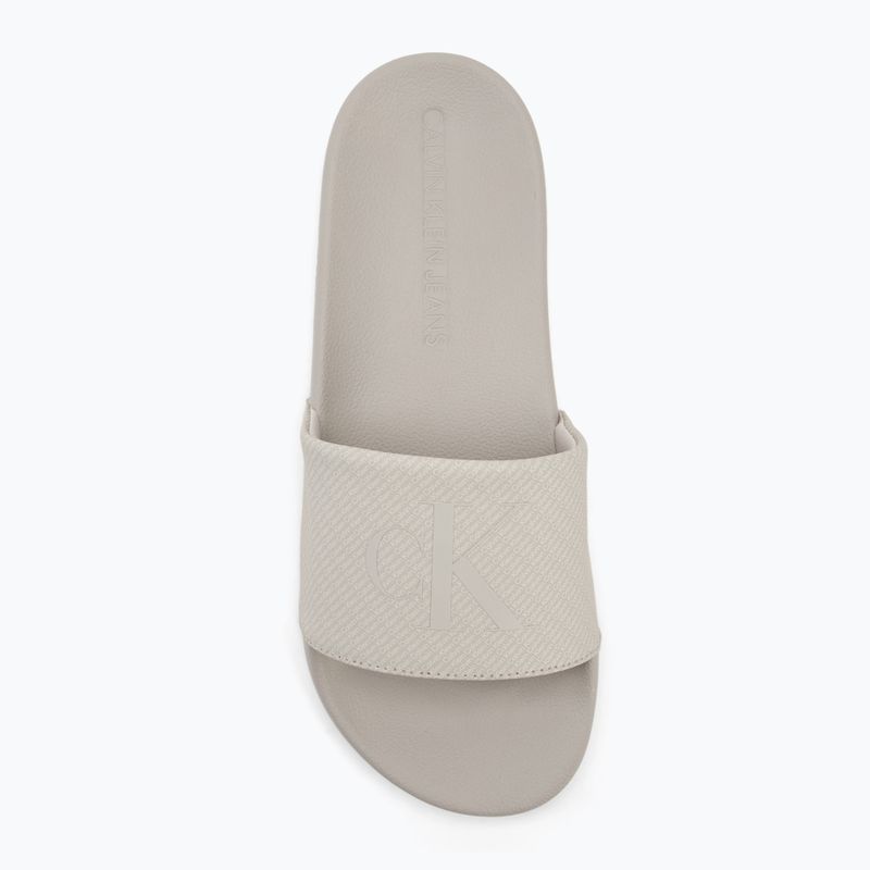 Шльопанці чоловічі Calvin Klein YM0YM01269 Slide Aop Print eggshell/turtle dove 5