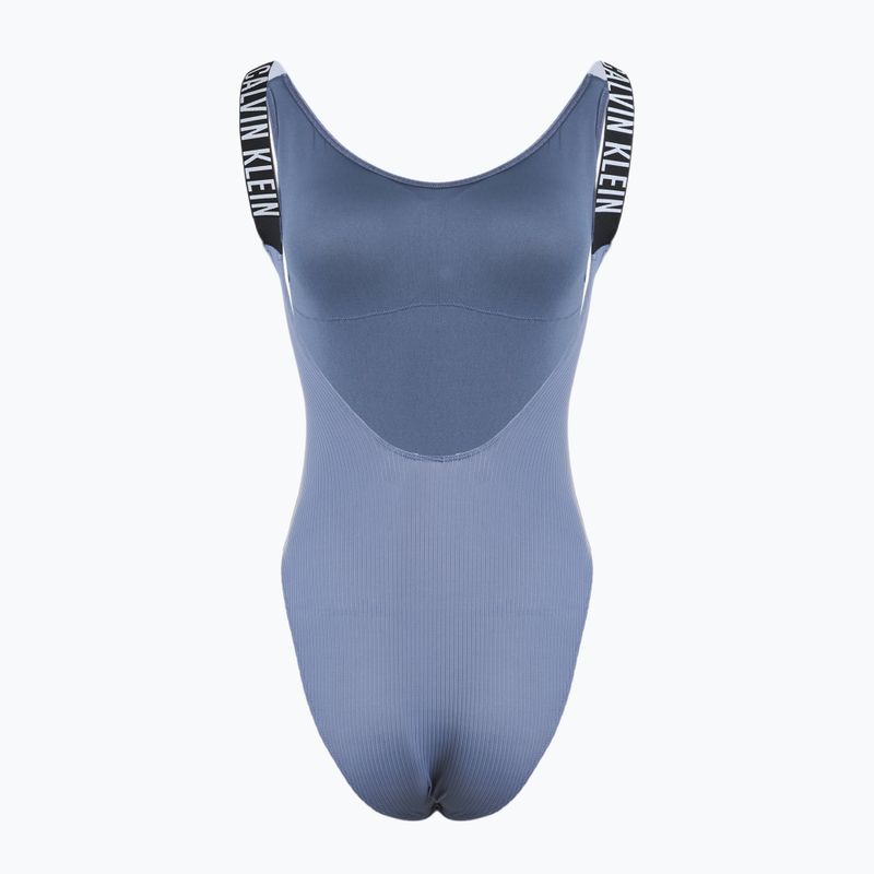 Жіночий злитий купальник Calvin Klein KW0KW02754 Intense Power Rib Scoop Back One Piece-RP grisaille 2