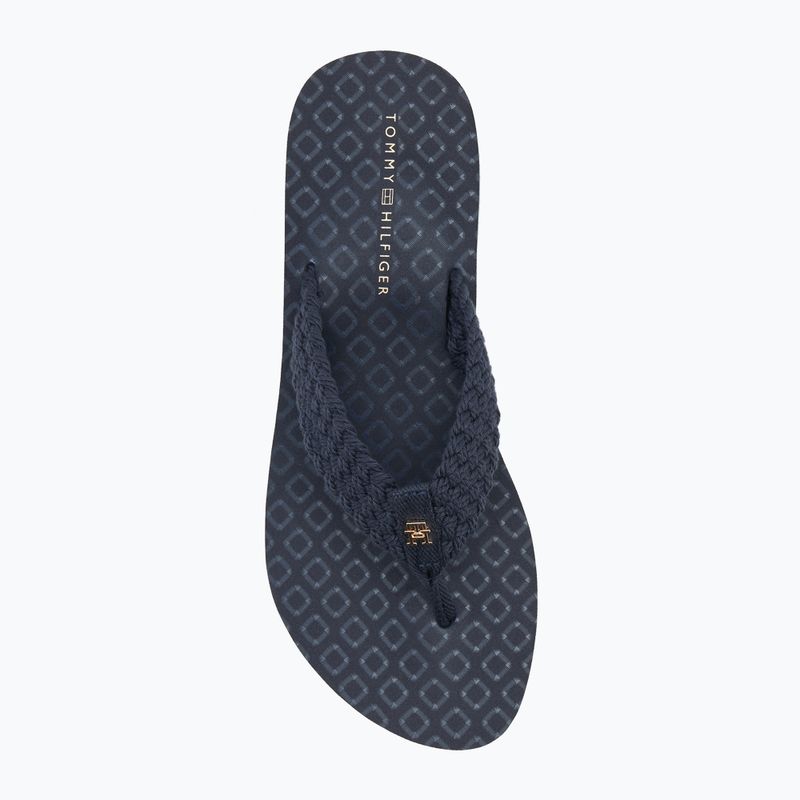 В'єтнамки жіночі Tommy Hilfiger Crochet Mid Beach Sandal space blue 5
