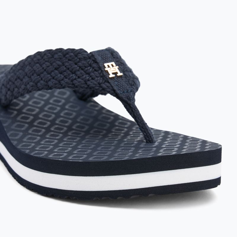 В'єтнамки жіночі Tommy Hilfiger Crochet Mid Beach Sandal space blue 7