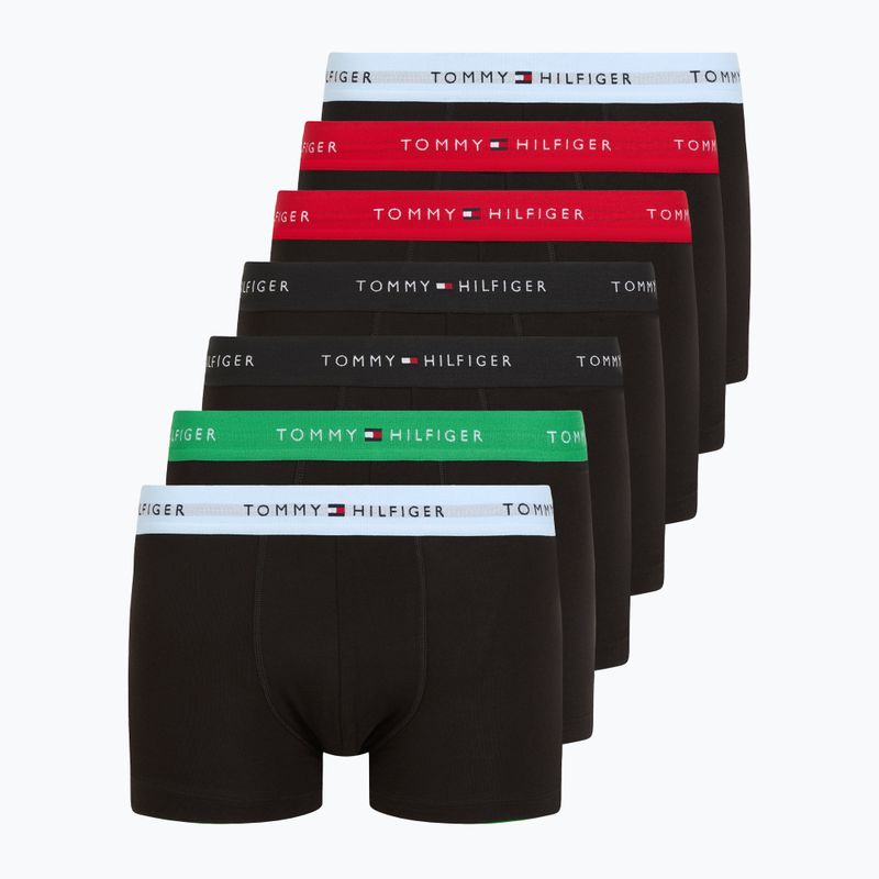 Труси чоловічі Tommy Hilfiger Repeat Logo Trunks 7 пар breezy blue/premium green/premium red/black