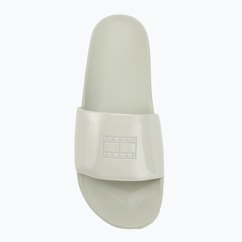 Шльопанці жіночі Tommy Hilfiger Flag Pool Slide Patent misty sage 5