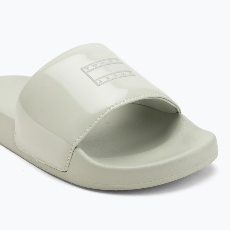 Шльопанці жіночі Tommy Hilfiger Flag Pool Slide Patent misty sage 7