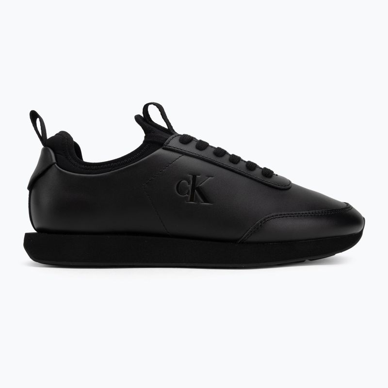 Кросівки чоловічі Calvin Klein YM0YM01362 Retro Runner Sock Laceup Leather triple black 2