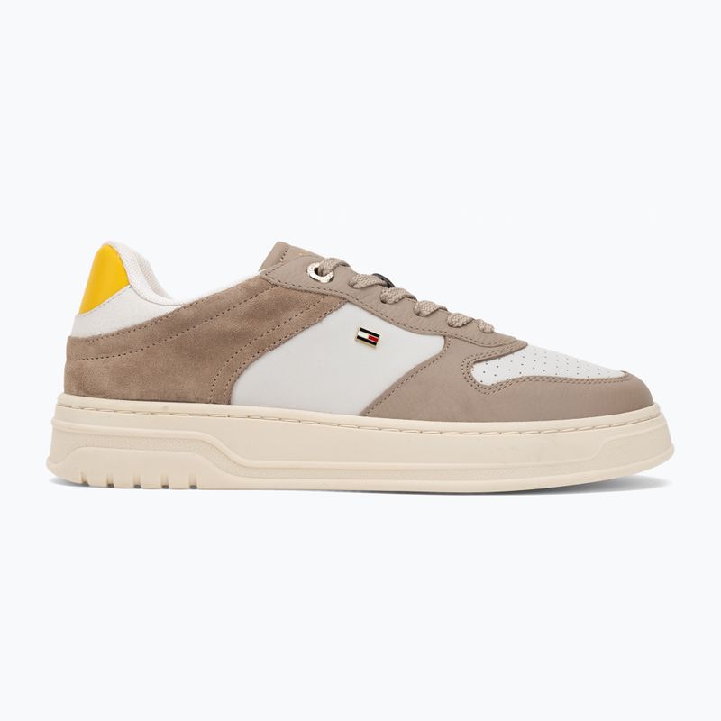 Кросівки жіночі Tommy Hilfiger Sporty Cupsole Tumbled Leather costal taupe/ecru/yellow 2