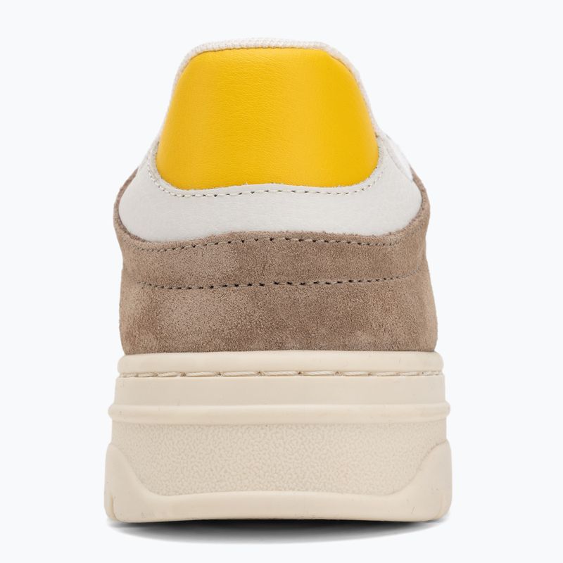 Кросівки жіночі Tommy Hilfiger Sporty Cupsole Tumbled Leather costal taupe/ecru/yellow 6