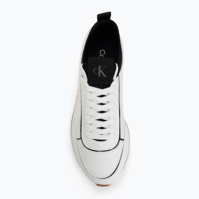 Взуття жіноче Calvin Klein HW0HW02994 Retro Runner Sock Patch Leather bright white/black 5