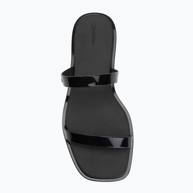 Шльопанці жіночі Calvin Klein HW0HW02963 Jelly Doub Bar Shiny triple black 5