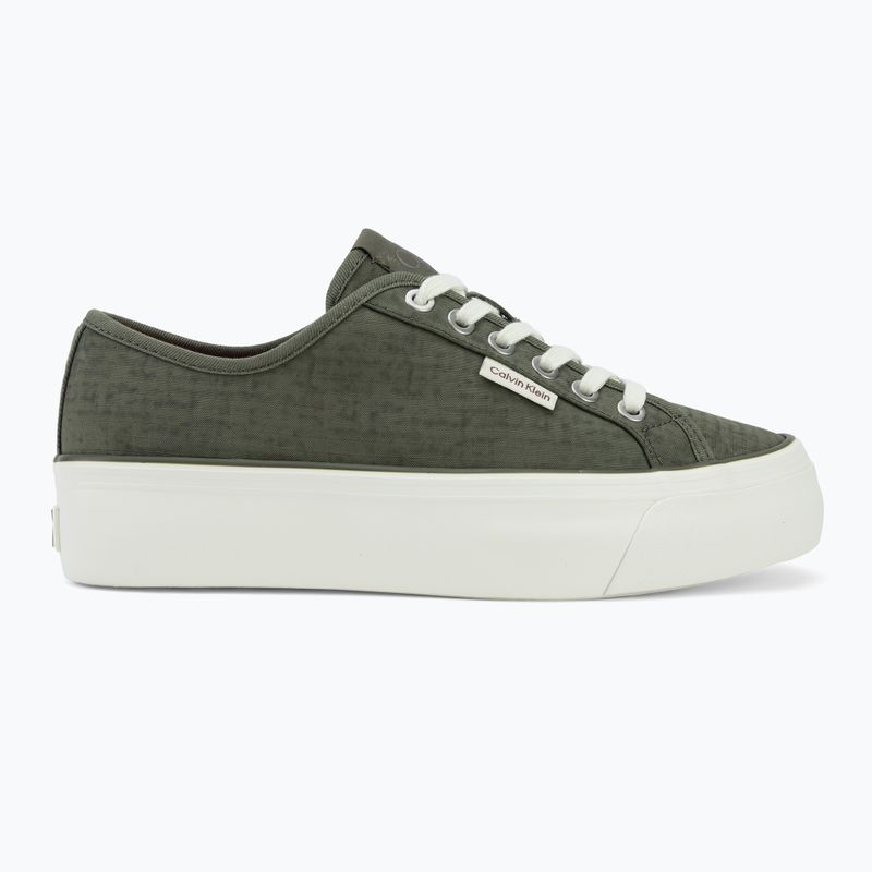 Кросівки жіночі Calvin Klein HW0HW02970 Vulc Flatf Laceup Ripst deep lichen green/pink yarrow 2